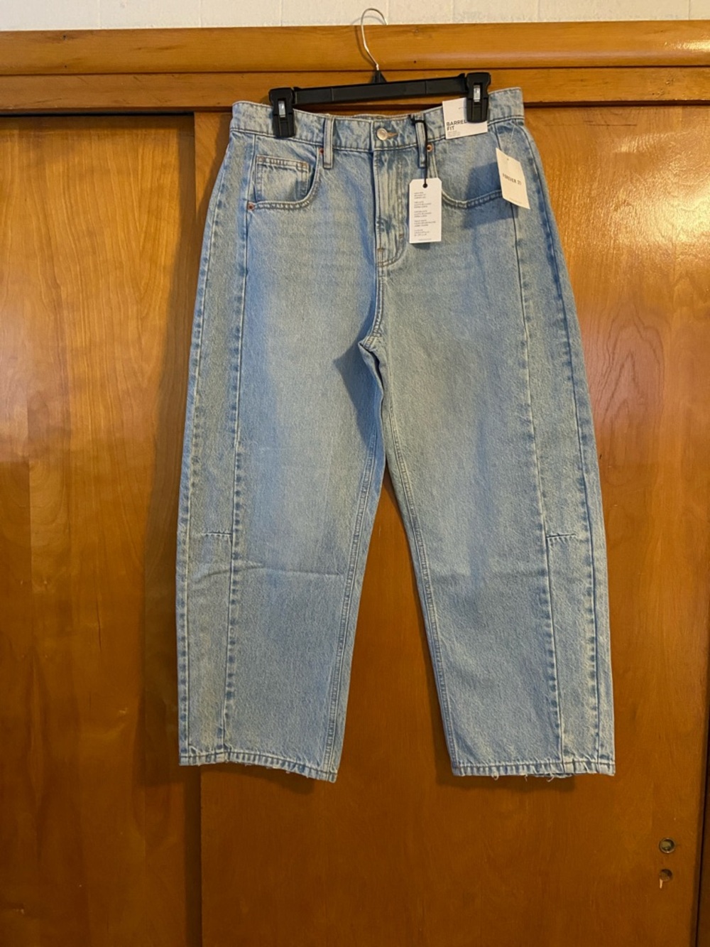 Forever 21 Light Blue Barrel Fit Jeans